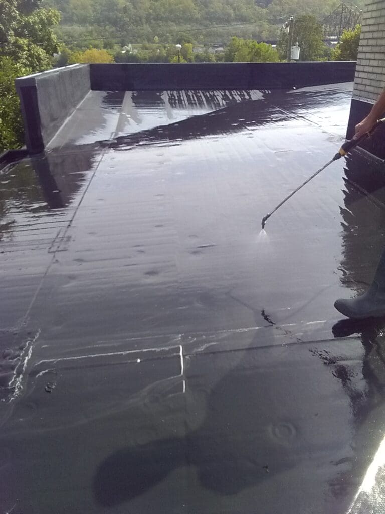 Membrane Roof Coating - Installing WAC II Cleaner